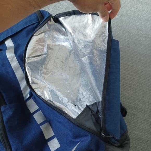 Nike Hoops Elite Backpack Blue Multi Zip Pockets Shoe Storage Basketball School - Picture 5 of 9